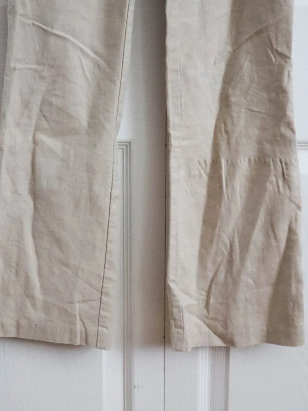 bebe 2b Y2K Linen Blend Trouser Pants Low Rise Boot Cut Flare 30